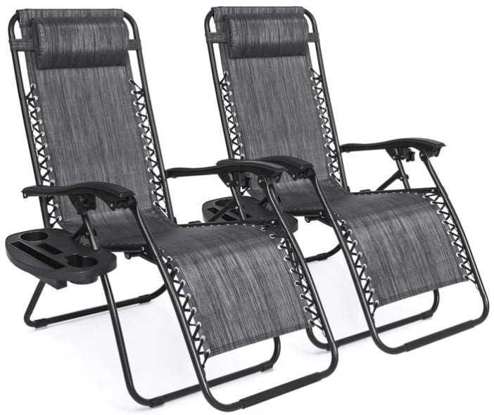 Best Choice Products Set of 1 Adjustable Zero Gravity Patio Chair Recliners