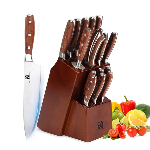 16-Piece Knives Set with Full Tang Handle