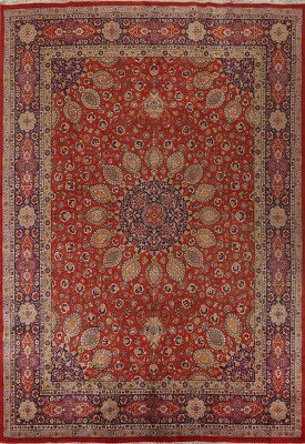 Vintage Wool Tabriz Persian Living Room Rug 10x13
