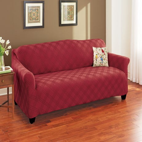 Collections Etc. Double Diamond Stretch Furniture Cover