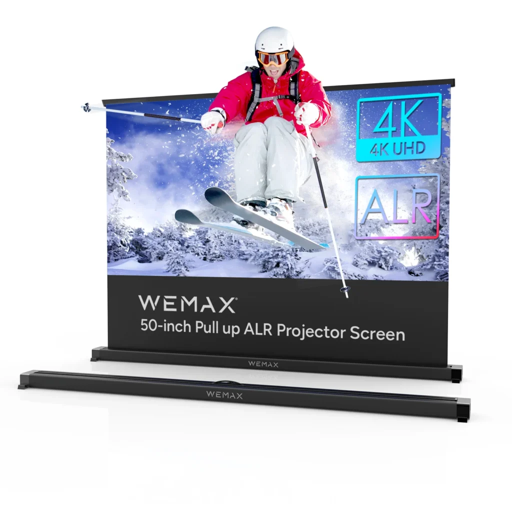 Wemax 50 inch Pull Up ALR Projector Screen