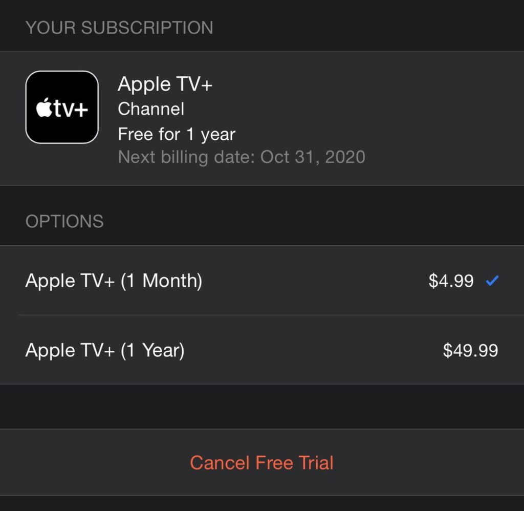 Apple TV Subscriptions