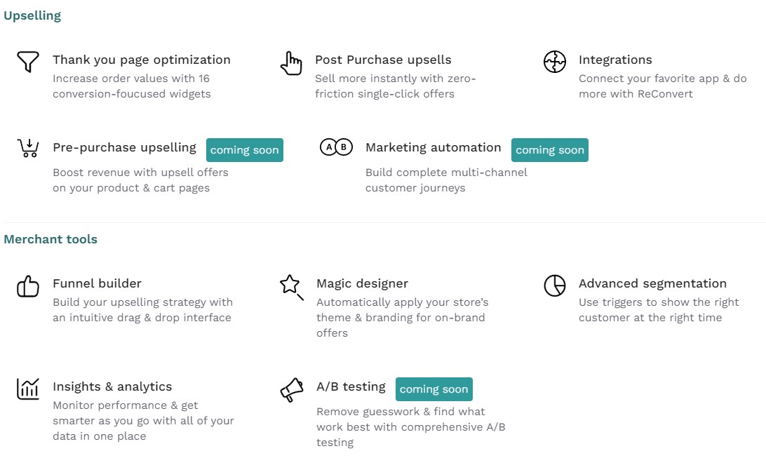 ReConvert Features