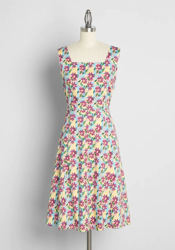 Going Daisy For You Fit And Flare Dress