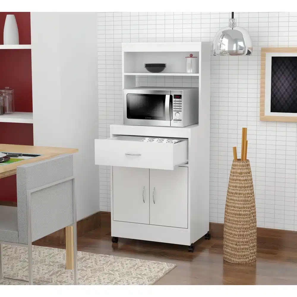 Inval Microwave Cart with Storage