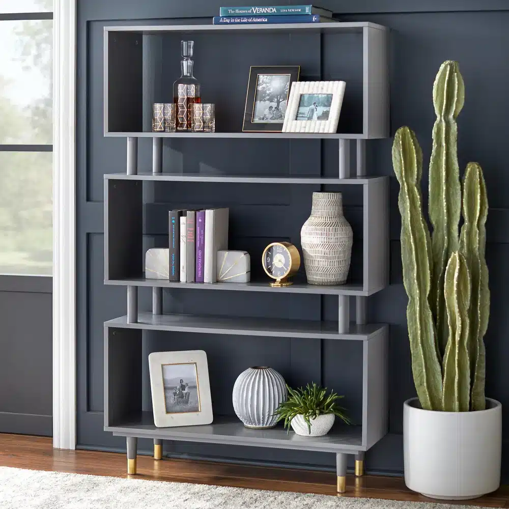 Simple Living Margo Mid century Modern 3 tier Bookshelf